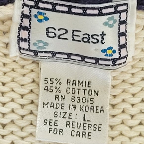 Vintage Fisherman Knit Cable OverSized Chunky Sweater Size Large - Picture 8 of 9